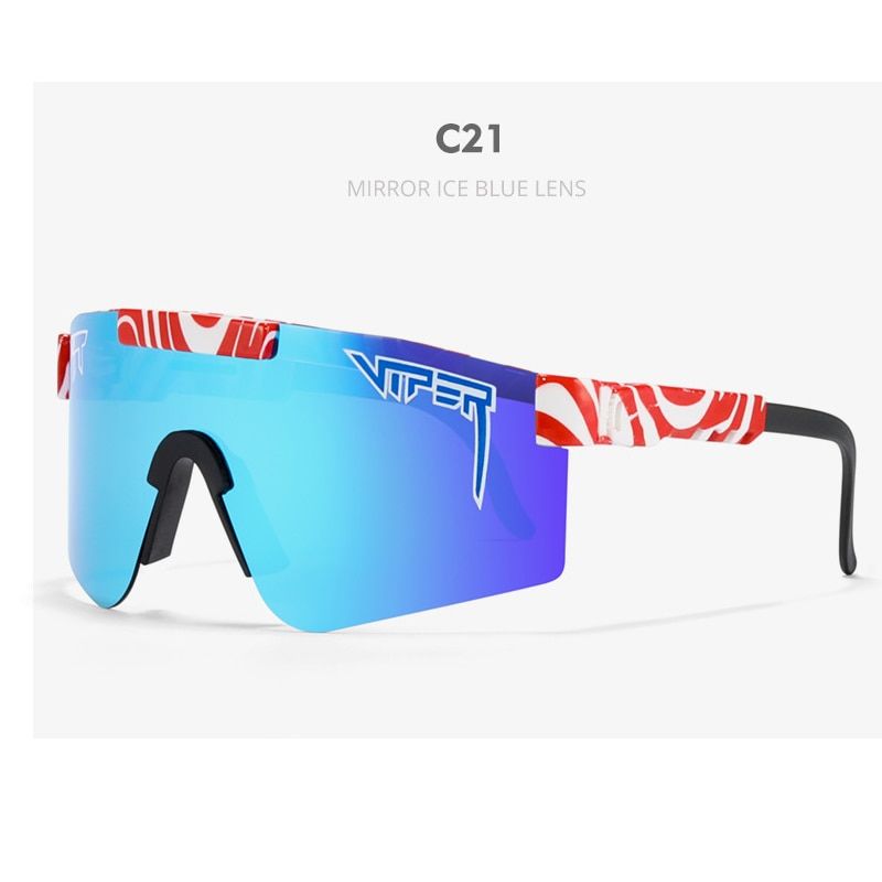 2021 NEW luxury  Mirrored Green red blue lens pit viper Sunglasses polarized men sport goggle tr90 frame uv400 protection-C21-Top quality