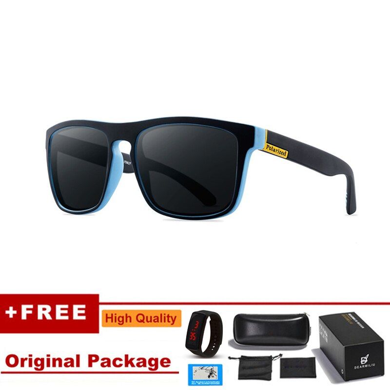 F2021 Brand Design Square Polarized Sunglasses Men Women Vintage Driving Mirror Sun Glasses For Male UV400