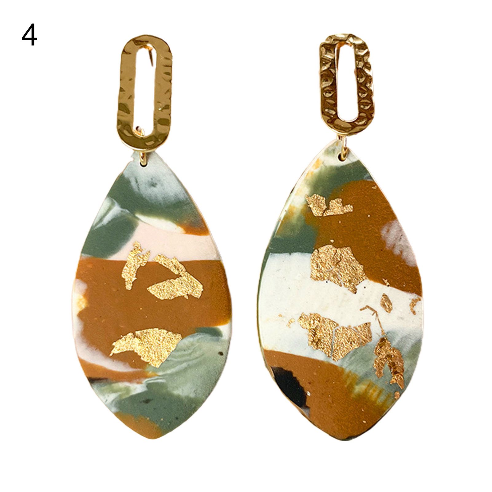 Wedding Earrings Marble Pattern Marble Pattern Drop Earrings