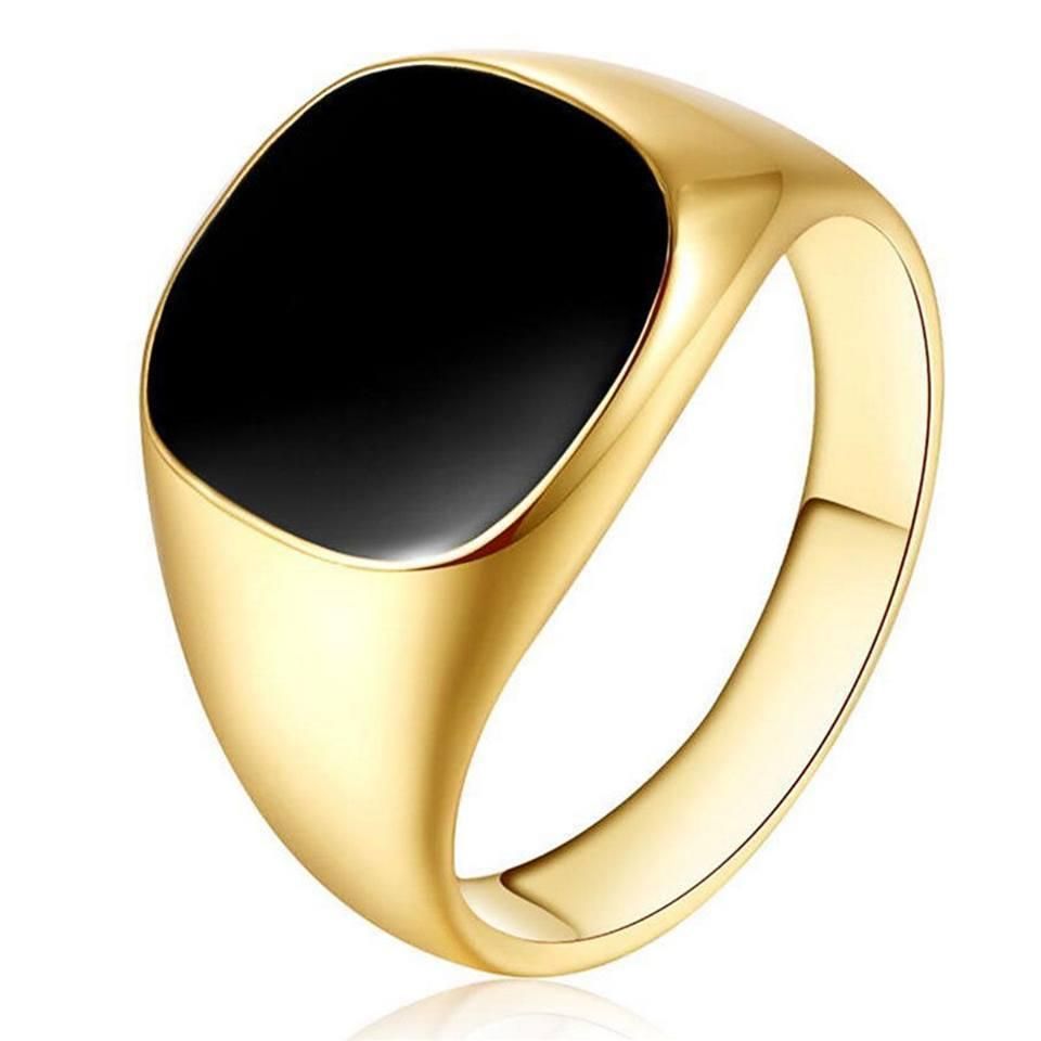 Black & Golden Finger Ring for Men
