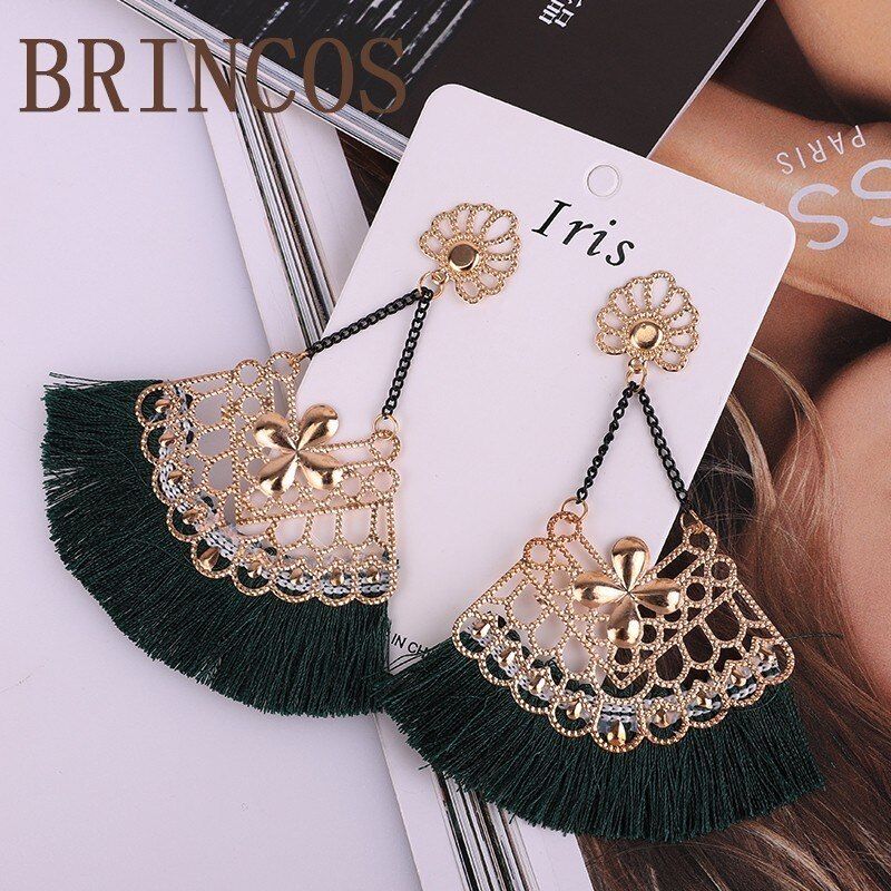 Drop Earrings for Women, Bohemian Earrings, Tassel StylePpersonality Party Ladies Jewelry, Fashion Statement Long Retro Explosion Models Korean
