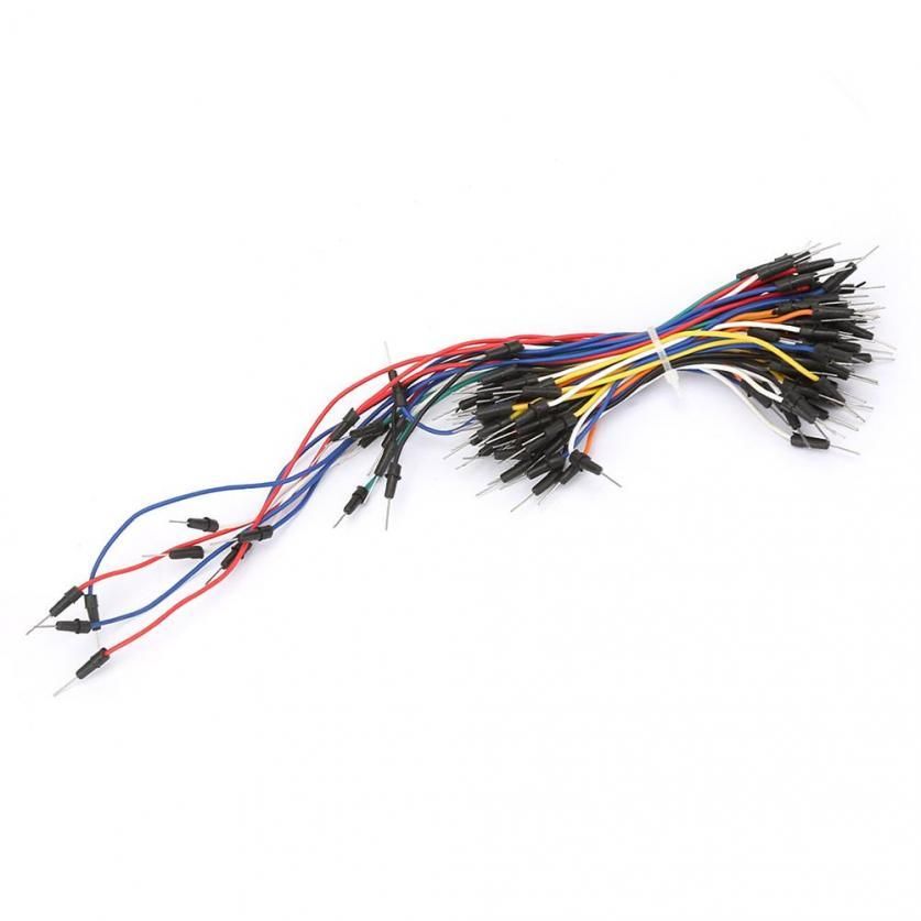 65pcs Breadboard Jumper Wire Multi-colors Solderless Flexible Connector Test Cable Kit 10.5cm/14cm/18.5cm/22.5cm