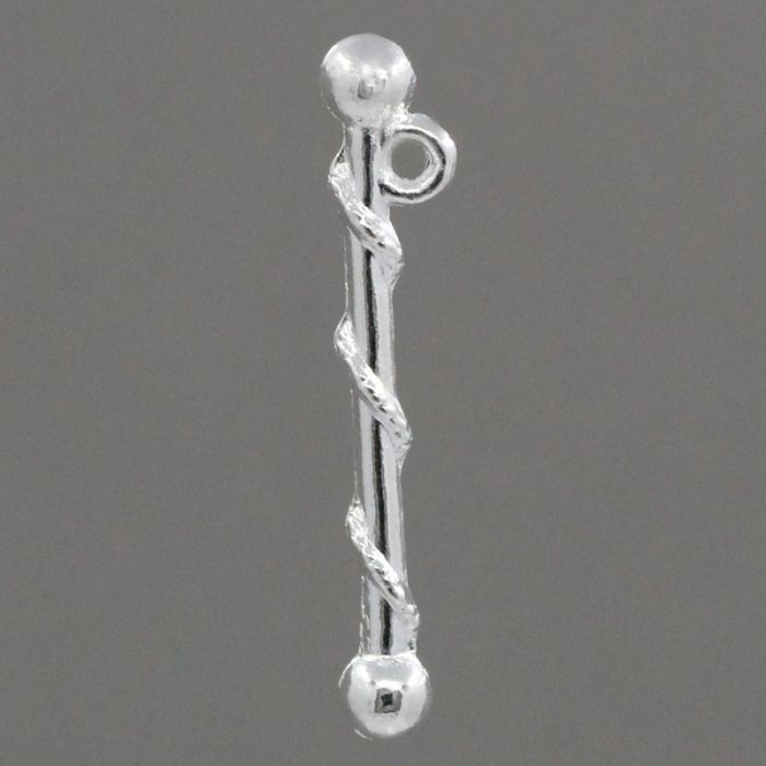DoreenBeads Charm Pendants Majorette Baton Silver color 26x3.5mm,30PCs