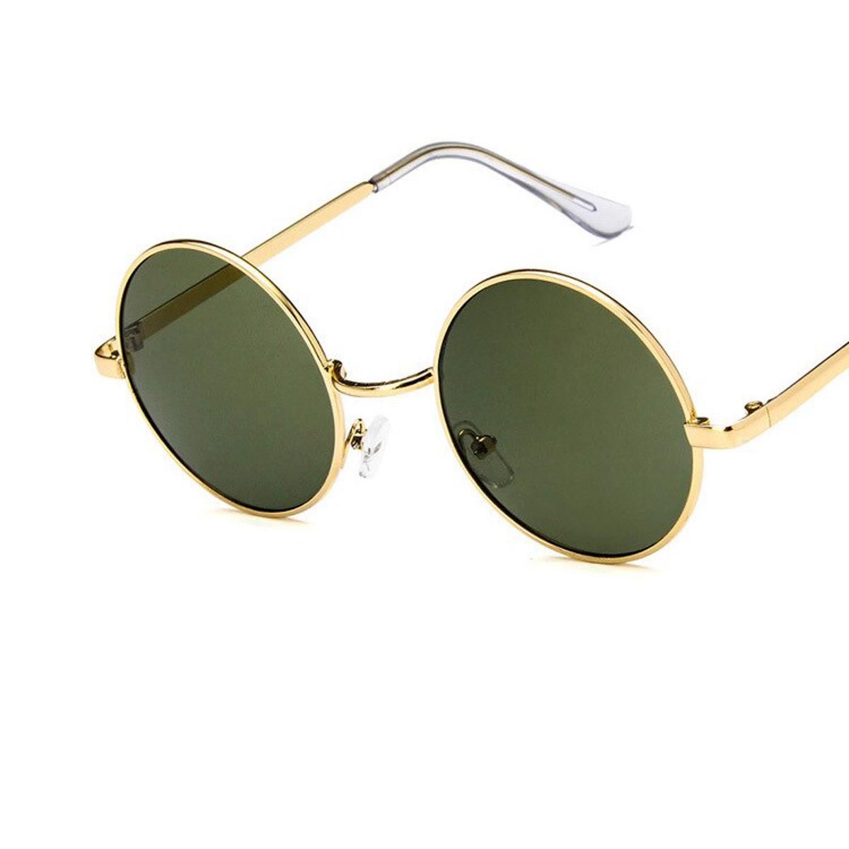 C72021 Round sunglasses women Metal Frame Ocean Color Lens Mirror clear lens Sun Glasses for Women Small Hip Hop Sunglasses Oculos