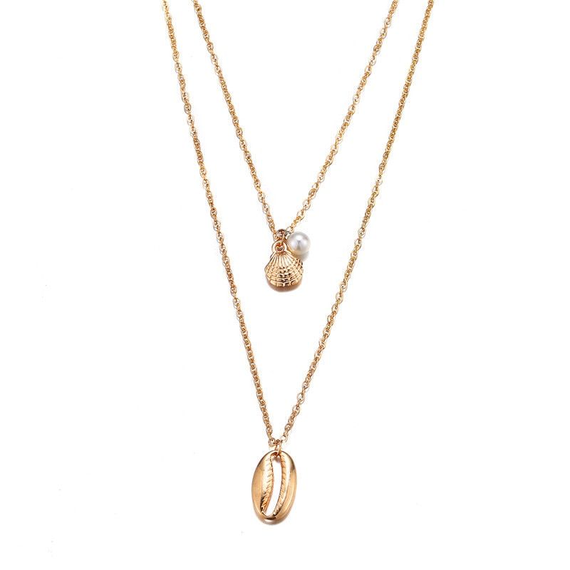 Fashion Coin Shell Multi layer Necklaces & Pendants For Women Girl Gold Sliver Y Style Choker Long Necklace 2019 BOHO Jewelry