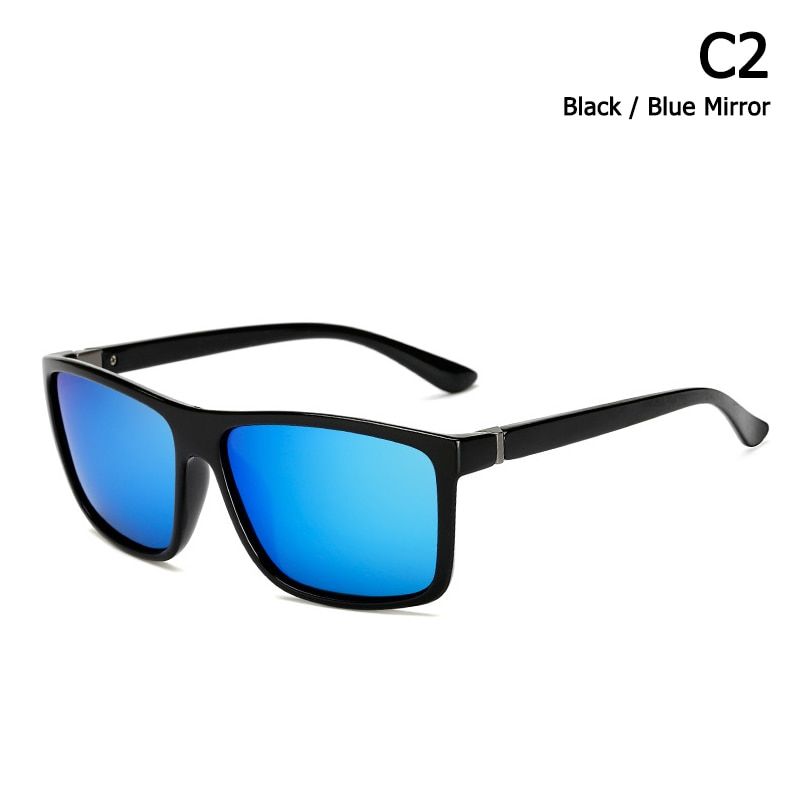C2 Black BlueJackJad 2021 Fashion POLARIZED Square Style Driving Sunglasses Men Color Mirror Brand Design Sun Glasses Oculos De Sol 1826
