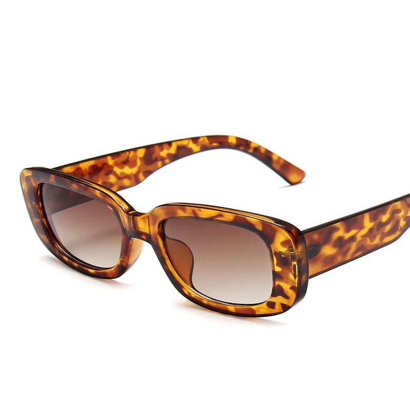 C2 leo teaSmall Rectangle Sunglasses vintage shades for women candy color Eyewear mirror Square sun glasses retro Flat Top Clear Lens MM06