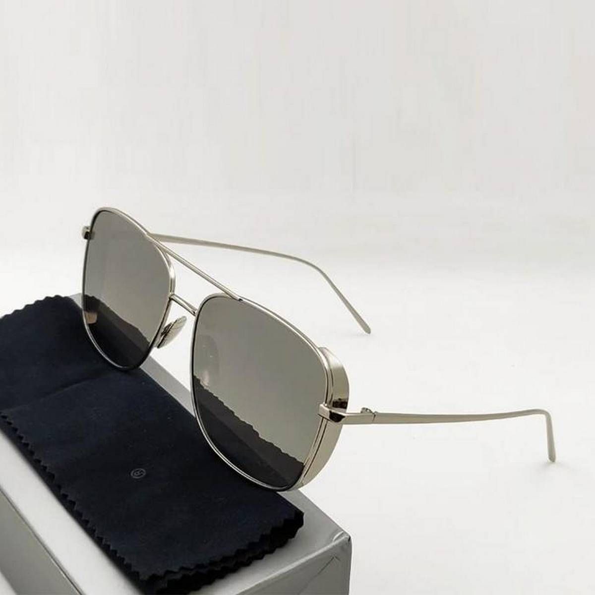Silver Vintage Gradient Sunglasses For Men And Women