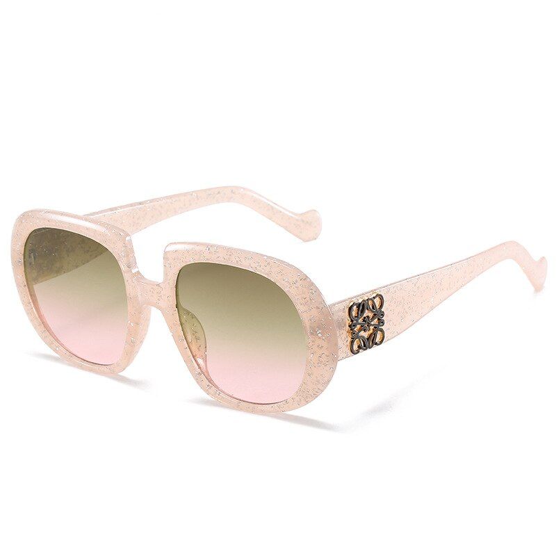 Pink Green Pink2020 Fashion Luxury Brand Design Square Sunglasses Women Vintage Flower Rivet Sequin Frame Gradient Sun Glasses For Female UV400