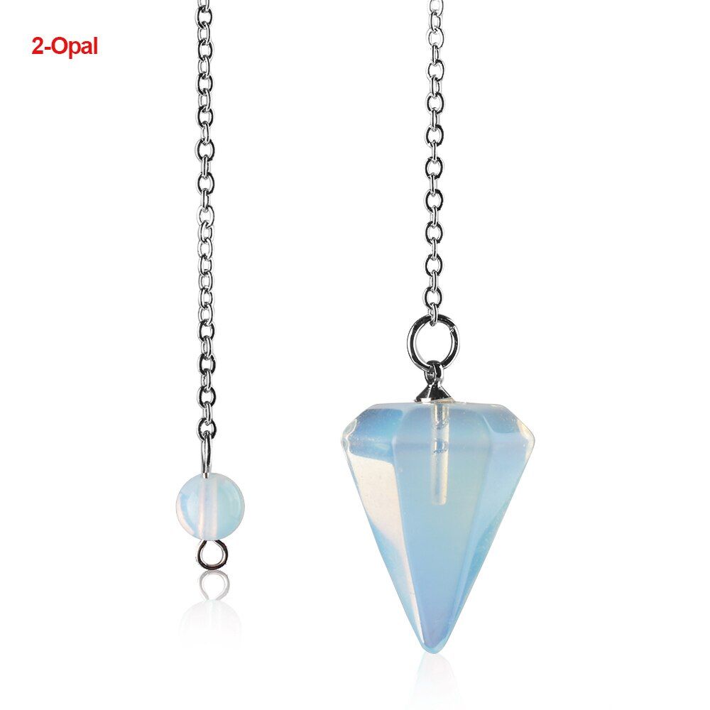Balance Reiki Tiger Eye Pendulum Natural Stone Pendant Crystal Red Agates Pendulum Circular Cone Necklace Divination Charm NEW