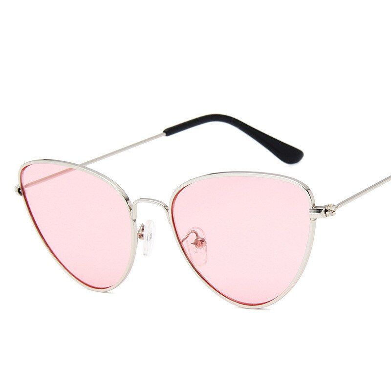 SilverPinkRBROVO 2019 Vintage Cateye Sunglasses Women Brand Designer Candy Color Street Beat Sun Glasses Outdoor Oculos De Sol Feminino