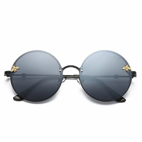 Smoky Gray2020 Vintage Sunglasses Fashion Simplicity Round Bee Sun Glasses Versatile temperament Gafas Oculos Feminino Sunglasses