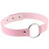 Women Fashion Punk Choker O-Ring Faux Leather Rivets Collar Short Neckle