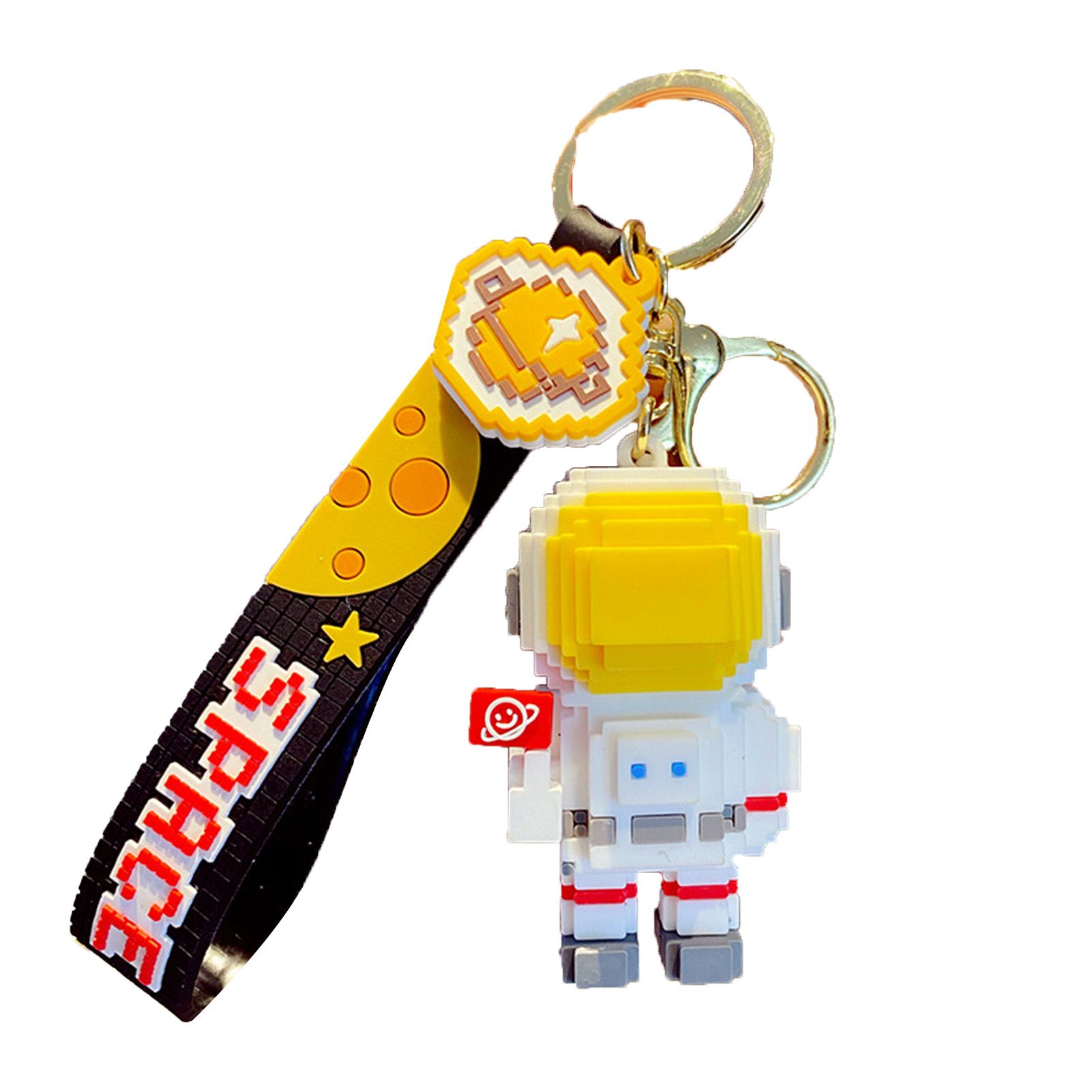 Astronaut Keychain High Hardness Blocks Space Robot Key Chain Keyring