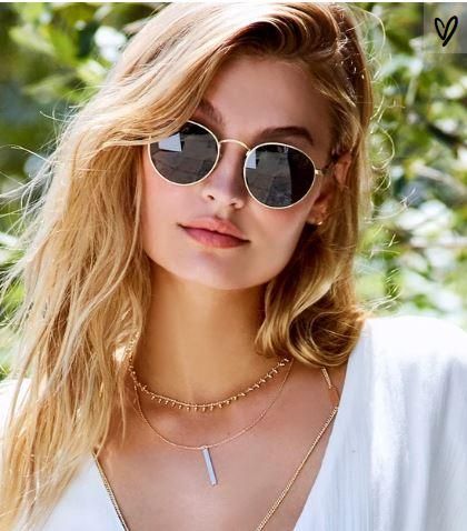 Metal Round Circle Style Sunglasses