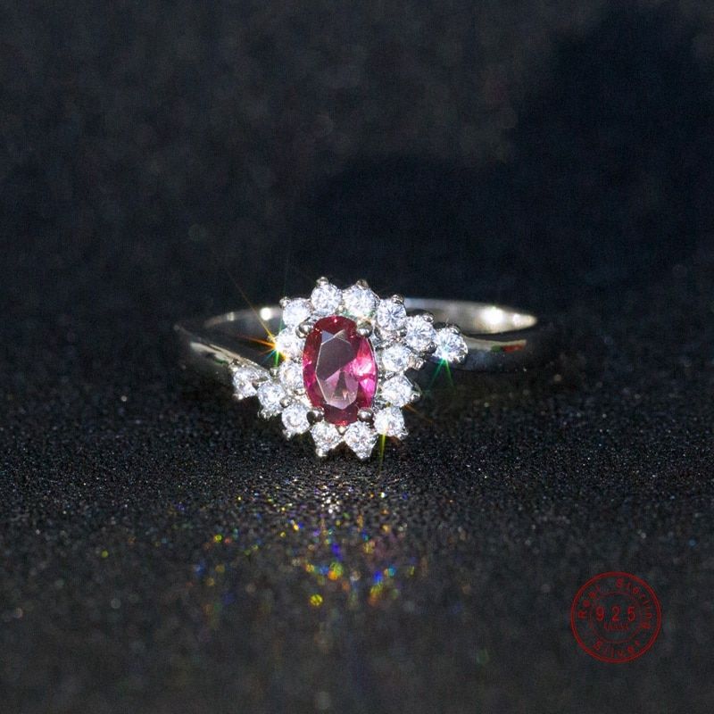 Silver Color Rings For Women Elegant Oval Cut Cubic Zirconia Wedding Jewelry Ring Size 6 7 8 9 10 11 Bague Femme