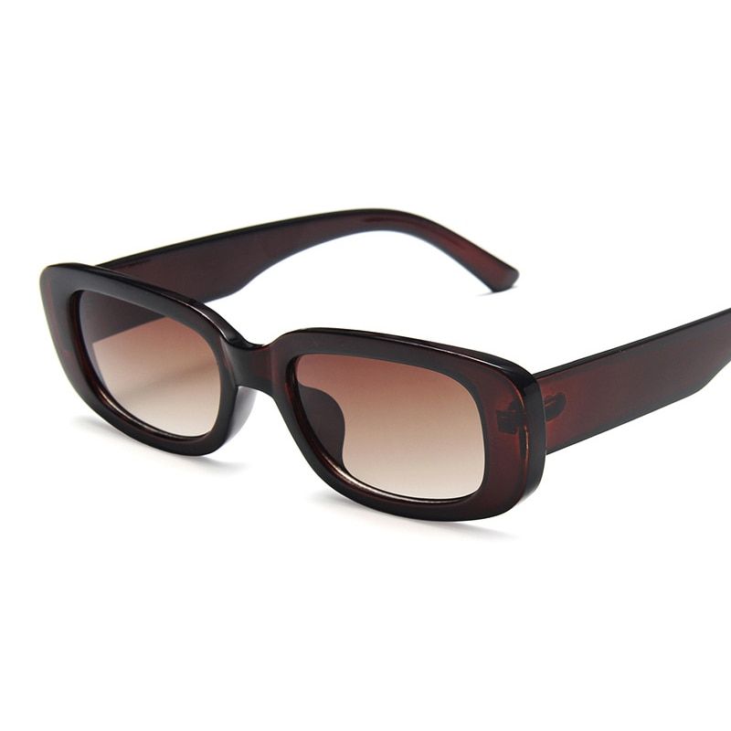 COOYOUNG 2020 Rectangle Sunglasses Women Brand Designer Narrow Frame Glasses Pink Leopard Smalll Sun Glasses