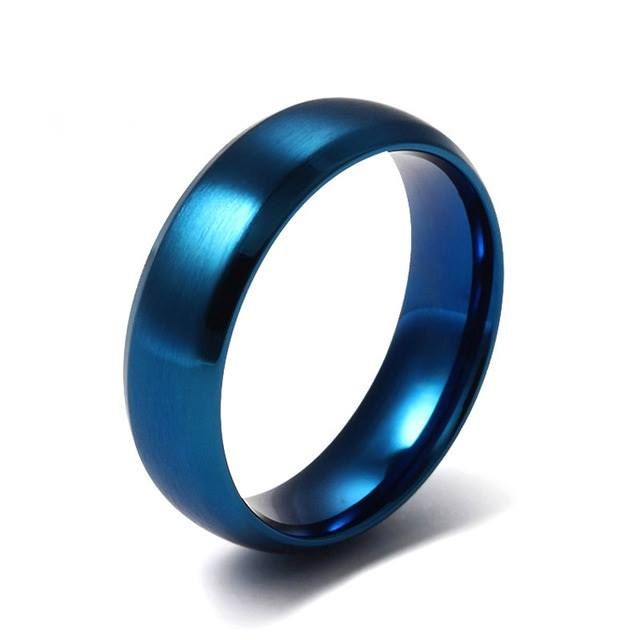 Blue Plated Finger Ring For Men