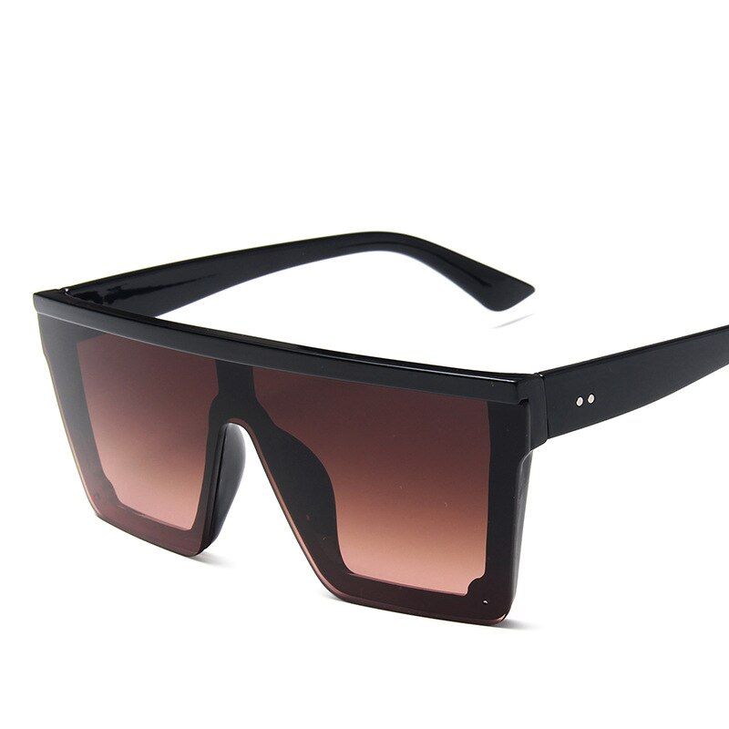 12Luxury Brand Oversized Sunglasses Square Vintage Transparent Sun Glasses Men Flat Top Eyewear UV400 Gafas de sol Eyewear