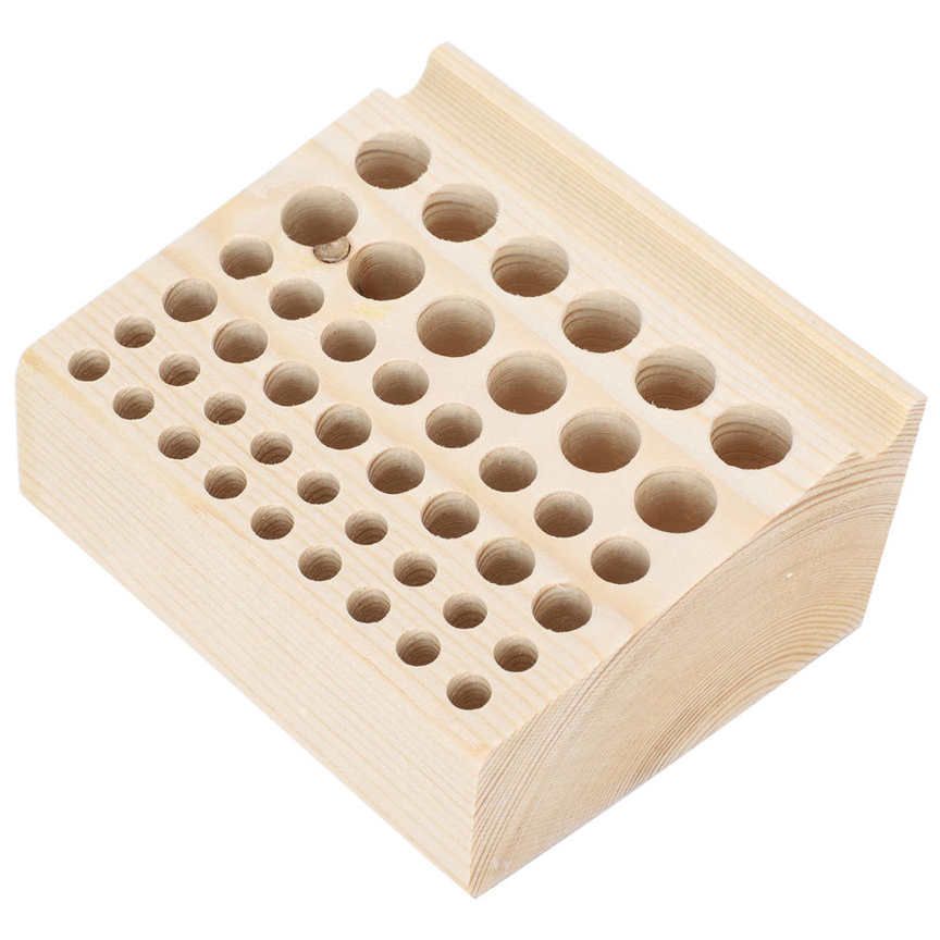 Watch Repair Tool Organizer 46 Holes Wooden Tools Holder Display Watchmaker Storage Rack