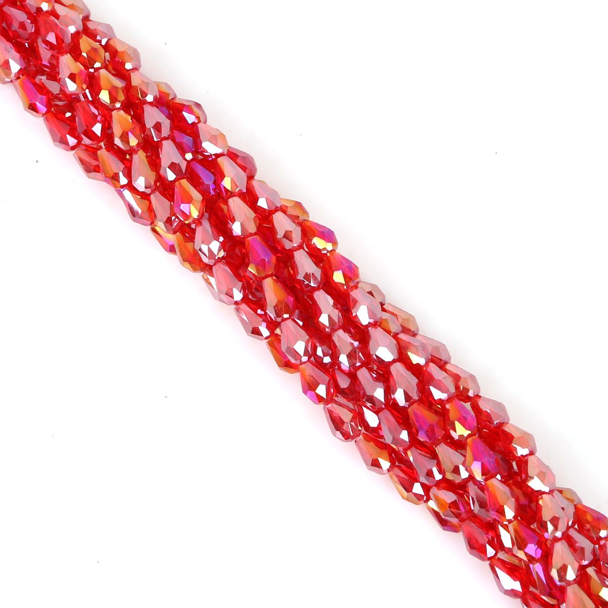65-98Pcs Teardrop Austria Faceted Crystal Beads Glass Beads Loose Spacer Beads For Jewelry Making