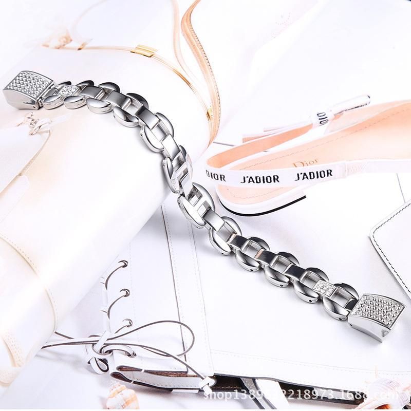 KINCO Rose Gold Steel Comfortable High Quality Contracted Design Stainless Steel Bands Straps Wristband Straps for Fitbit Alta