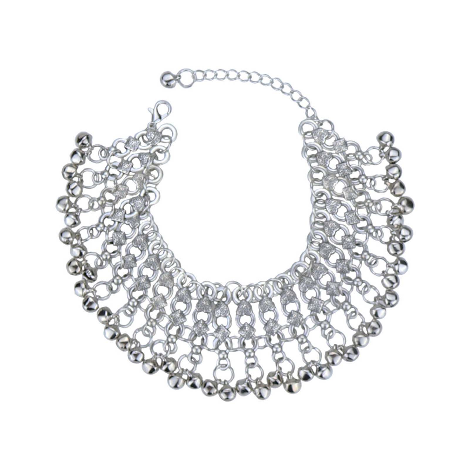 Foot Chain Silver Color Unique Bells Barefoot Sandals Anklet Bracelet