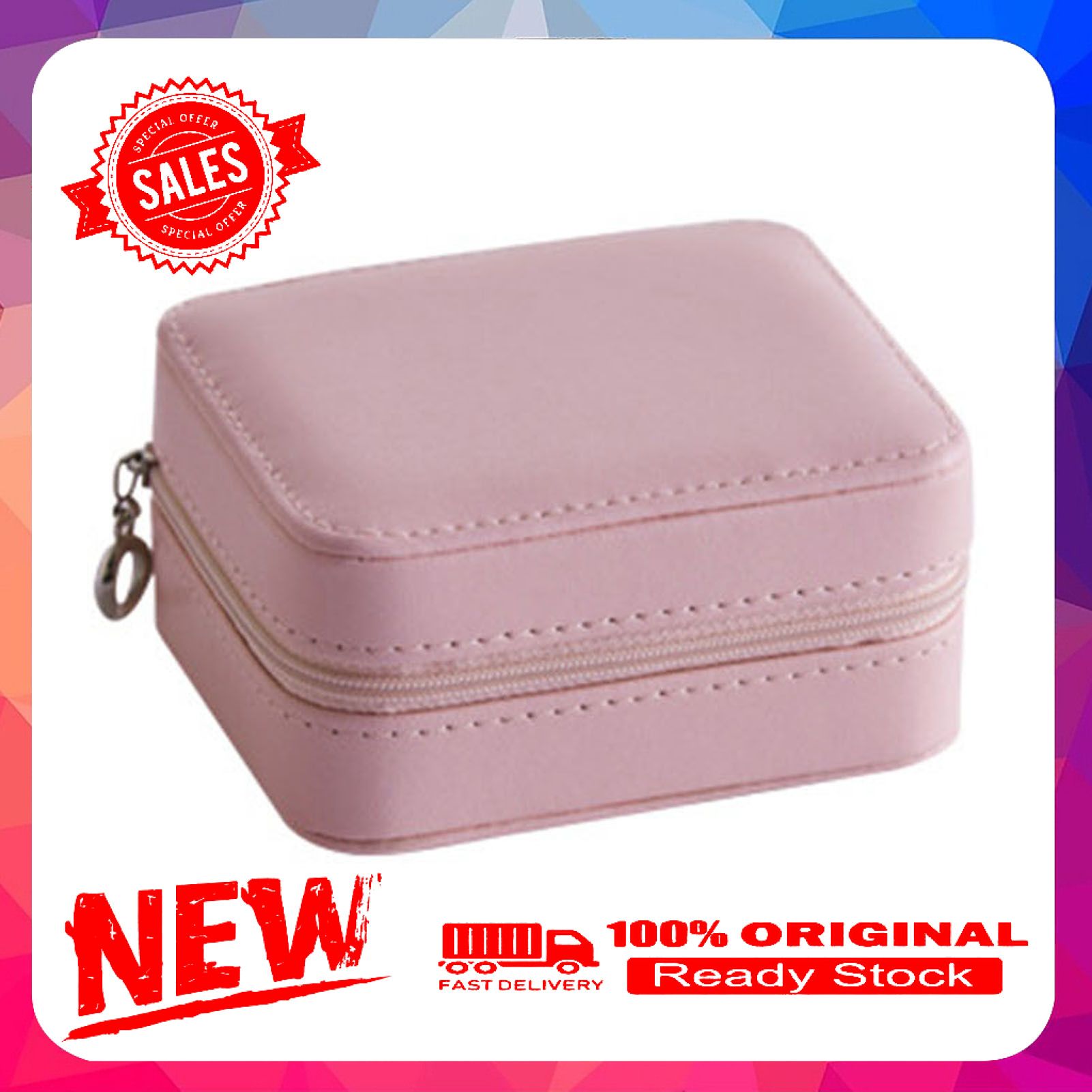 Jewelry Box Portable Multi-function Faux Leather Water Proof Travel Rings Earrings Necklace Bracelets Jewelry Organize Case for Women