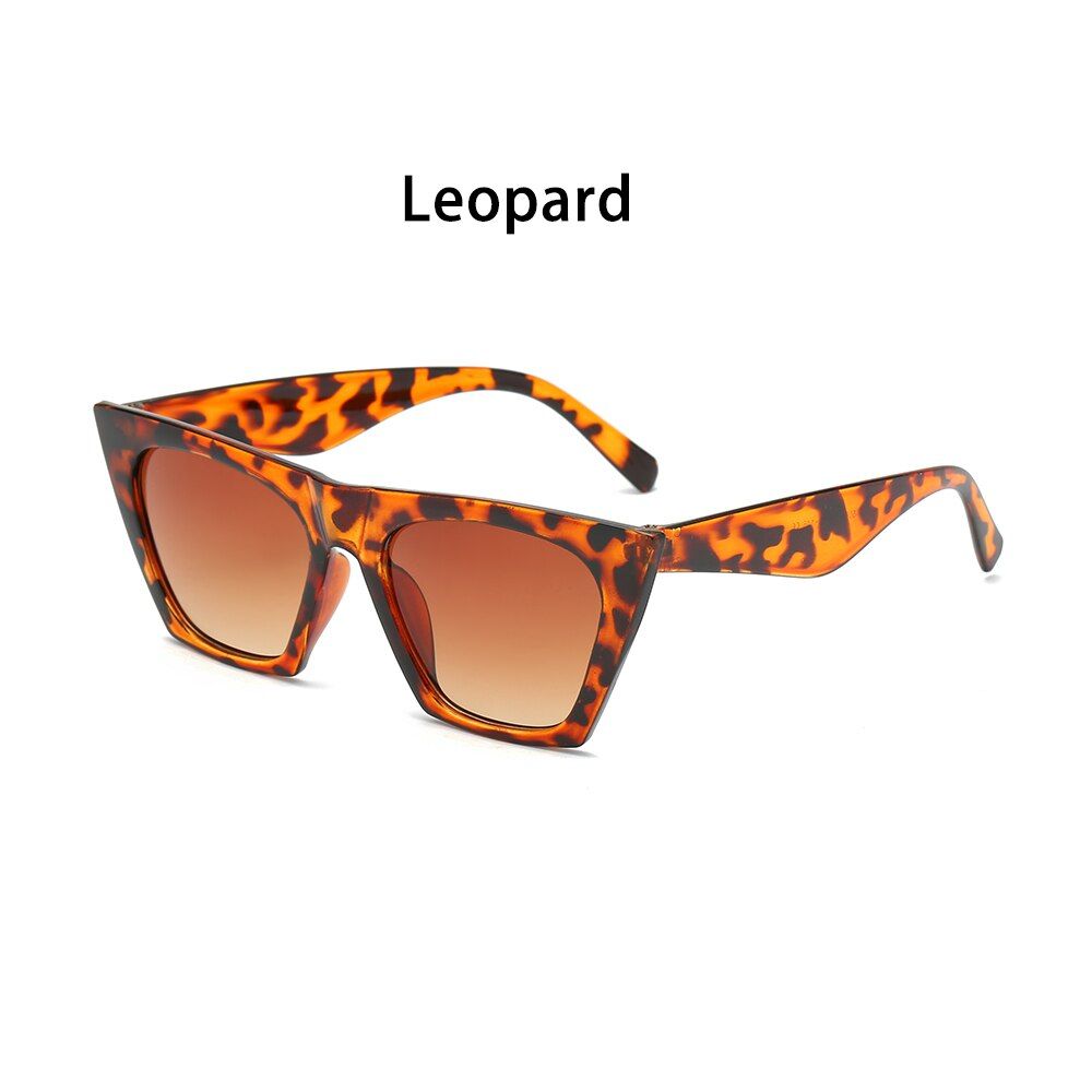1-leopardSummer Square Sunglasses for Lady Fashion Trendy Style Sun Glasses Vintage Shades Goggles UV400 Protection Streetwear Eyewear
