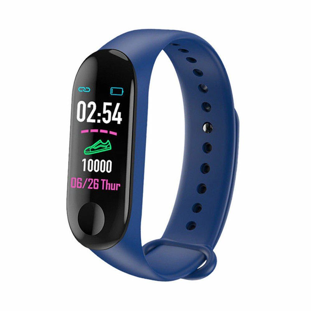 M3 4 Colors Bluetooth Waterproof art Sport Watch Women Band Bracelet Watch Activity Heart Rate Tracker Wristband