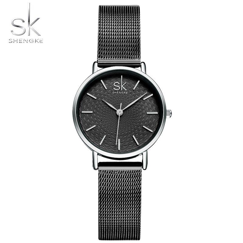 Shengke  Women Fashion Wrist Watch Stainless Steel Bracelet Watches Women Brand Ladies Jewelry Quartz Clock Reloj Mujer 2021