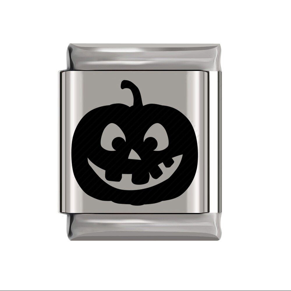 Hapiship 2019 Daisy Spider Bat Cat Skull Pumpkin Charm Links Fit 13mm Bracelet Stainless Steel Jewelry DIY Making DJ232