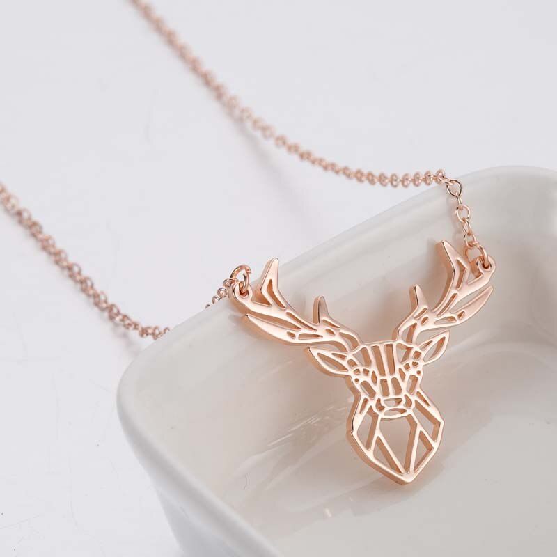 yiustar Electrocardiogram ECG Horse Head Pendant Necklaces For Women Stainless Steel Necklaces Fashion Jewelry Chain Choker