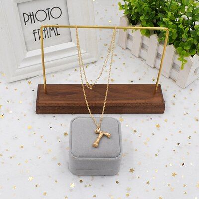 HUANZHI Letter Exaggeration Personality Gold Color Metal Pendant Alloy Simple Long Chain Necklaces For Women Party Jewelry Gifts