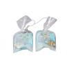 Lovely Resin Transparent Pk Sea Star Dry Flower Girl Ear Hook Earrings Decor