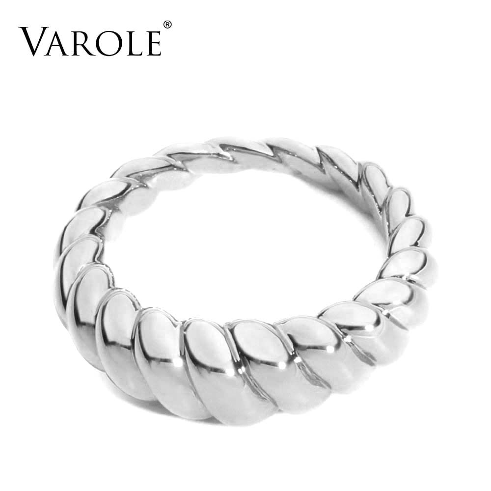 VAROLE Twist Ring Gold Color Rings For Women Accessories Finger Fashion Jewelry Gifts Bague Anillo Jewellery