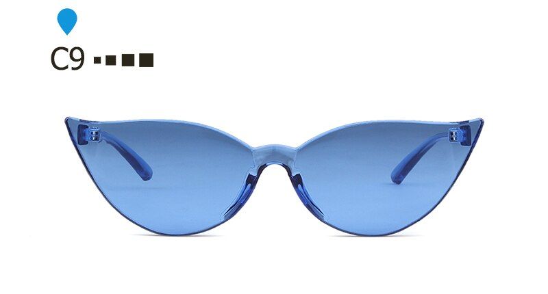 C9SORVINO 2020 Retro Rimless Cat Eye Sunglasses Women Brand Designer 90s Trendy Small Green Orange Cateye Sun Glasses Shades SP164