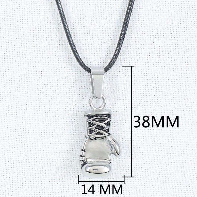 Miasol Stainless Steel Boxing Glove Pendants Necklace For Men Male Accessories Collar Masculine