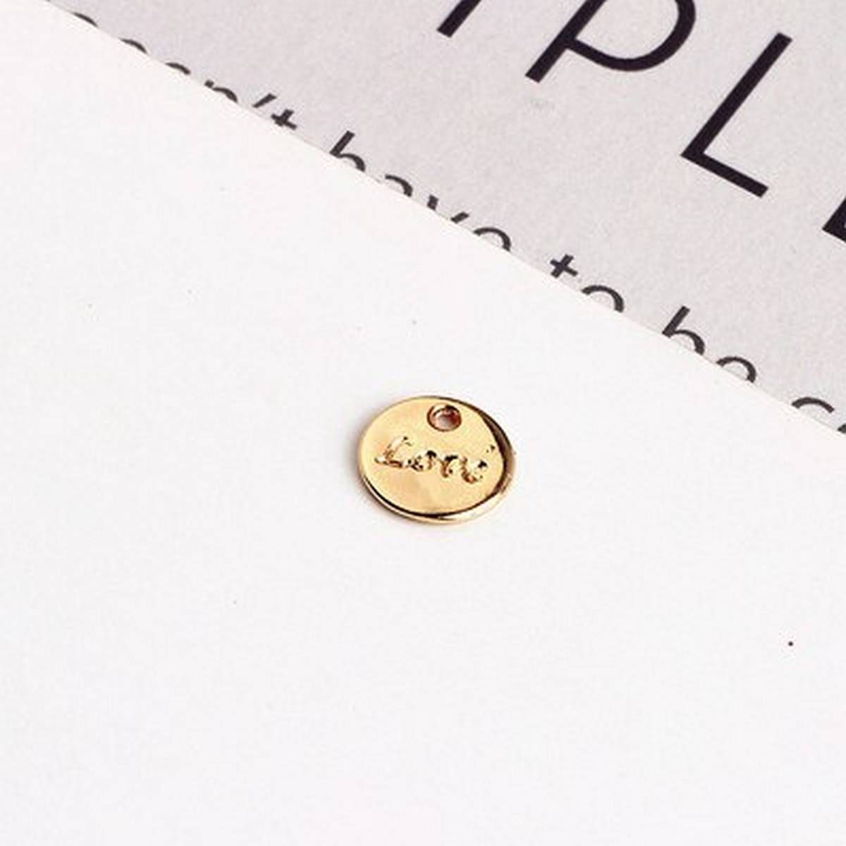 10pcs Korean Vintage Geometric Earrings Love Square Circle Earrings For Women Material Bracelet Pendant Diy Jewelry Accessories