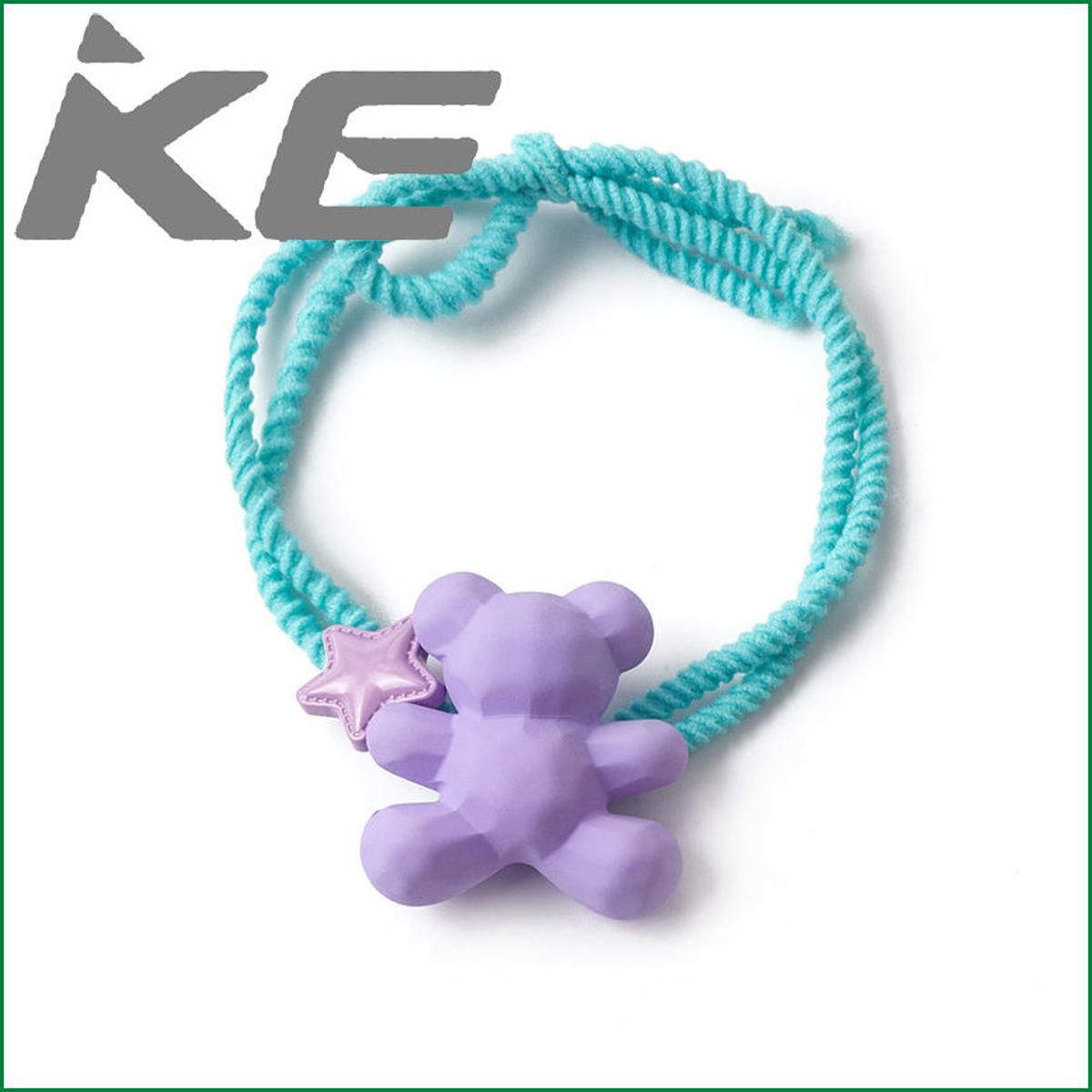 Korean version of candy-colored frosted bear star hair rope Color high elastic rubber band knotted hair ring for gilrs for women low price