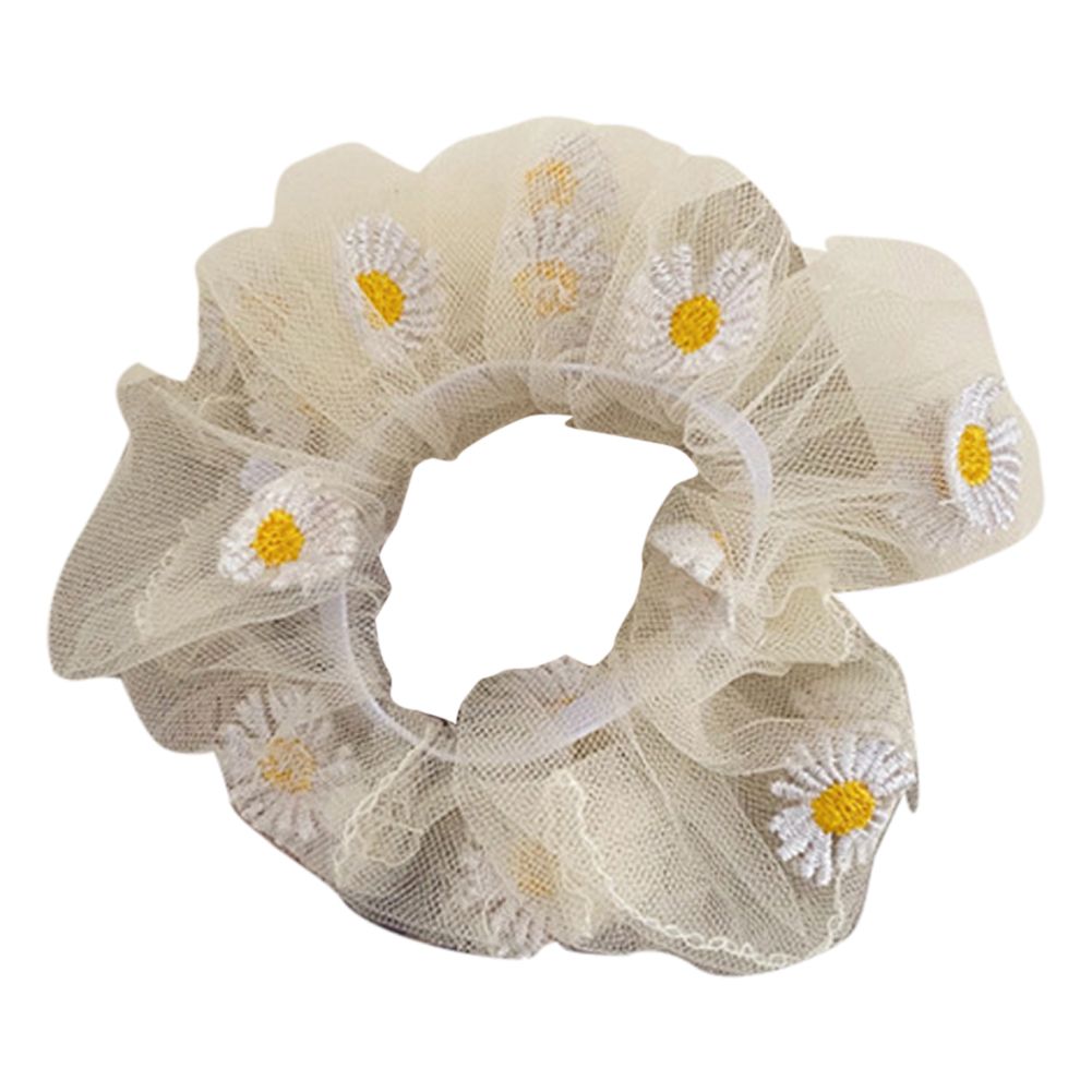 Yfashion Kid irl Hair Rope ulle Daisy Flower Elastic Rubber Band Ponytail Headwear Headdress