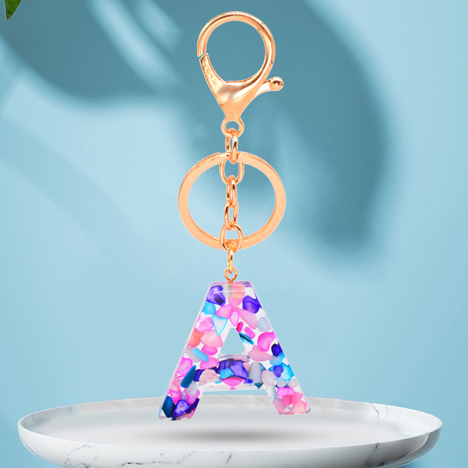 Key Ring Decorative English Letter Pendant Key Ring