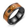 NFC Stainless Steel Phone Chip Dripping Oil Dual on Pattern Smart Ring Gift