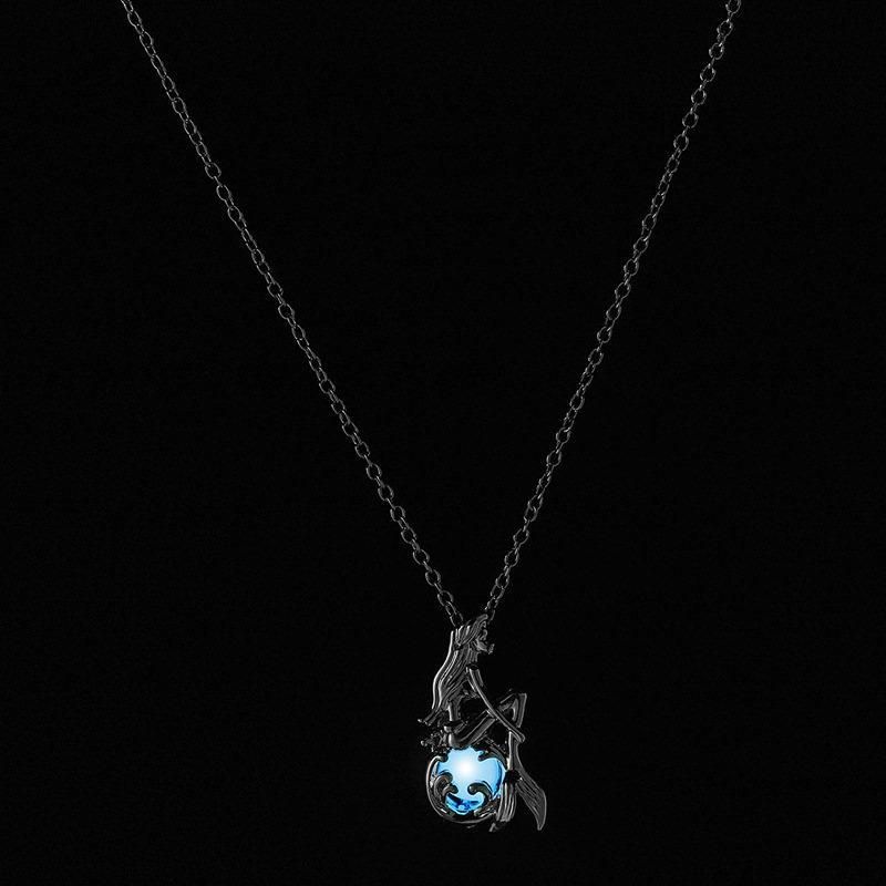 Korean Fashion Jewelry Popular Hollow Mermaid Luminous Necklace