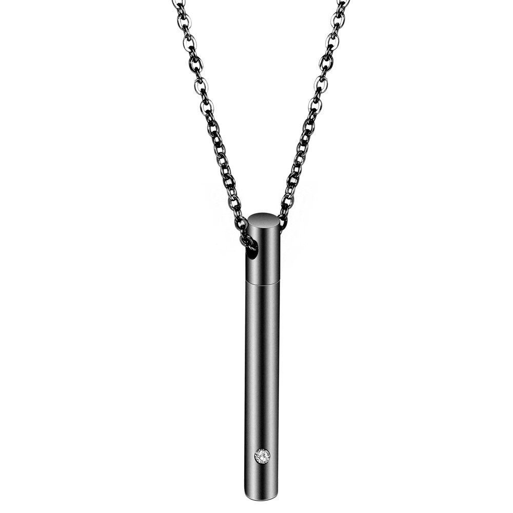 Pet Memorial Ashbox Unisex Necklace And Perfume Bottle Cylindrical Stainless Steel Necklace Jewelry For Women Man
