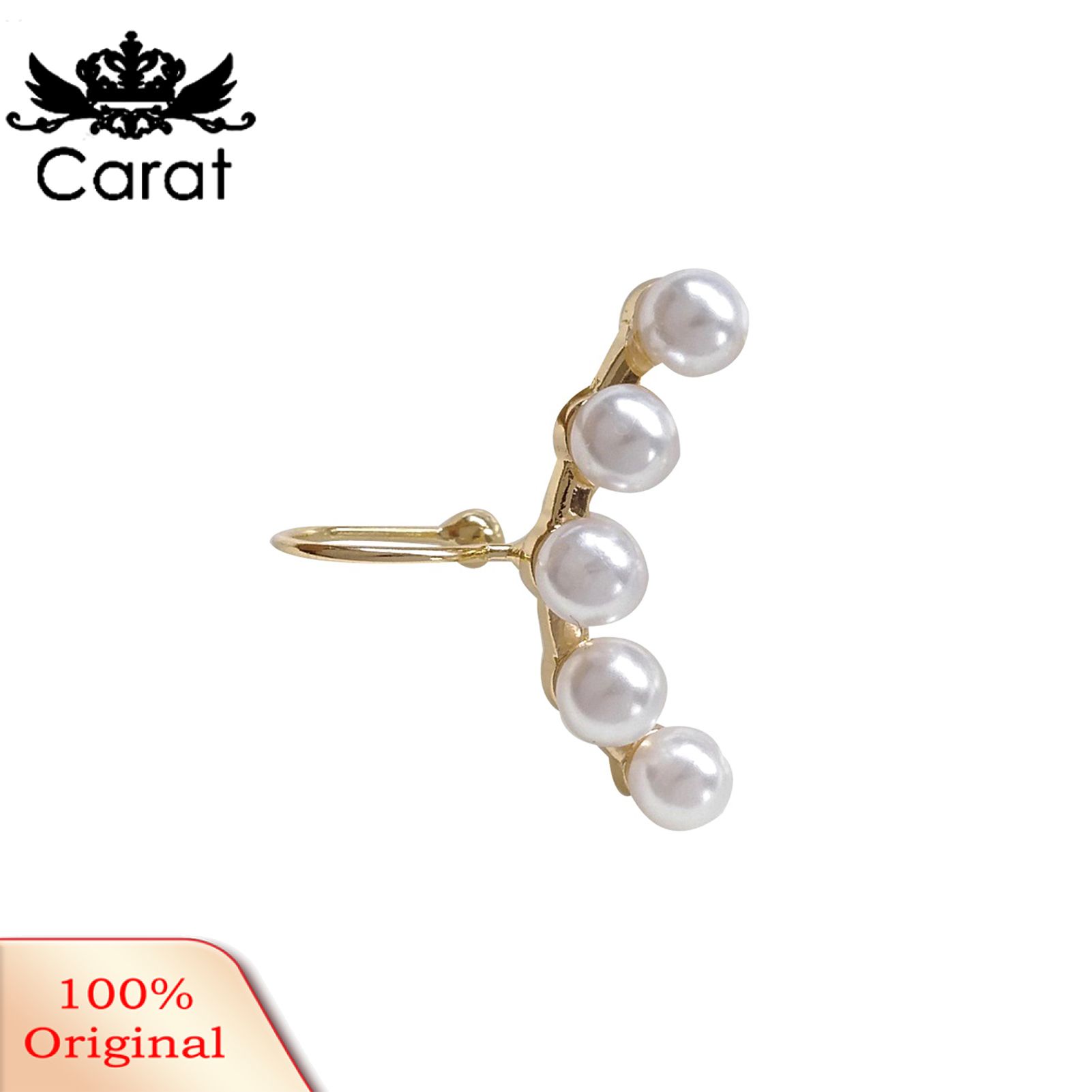 Carat Ear Clip Stylish Rhinestone Earrings Women Simple Accessories Jewelry