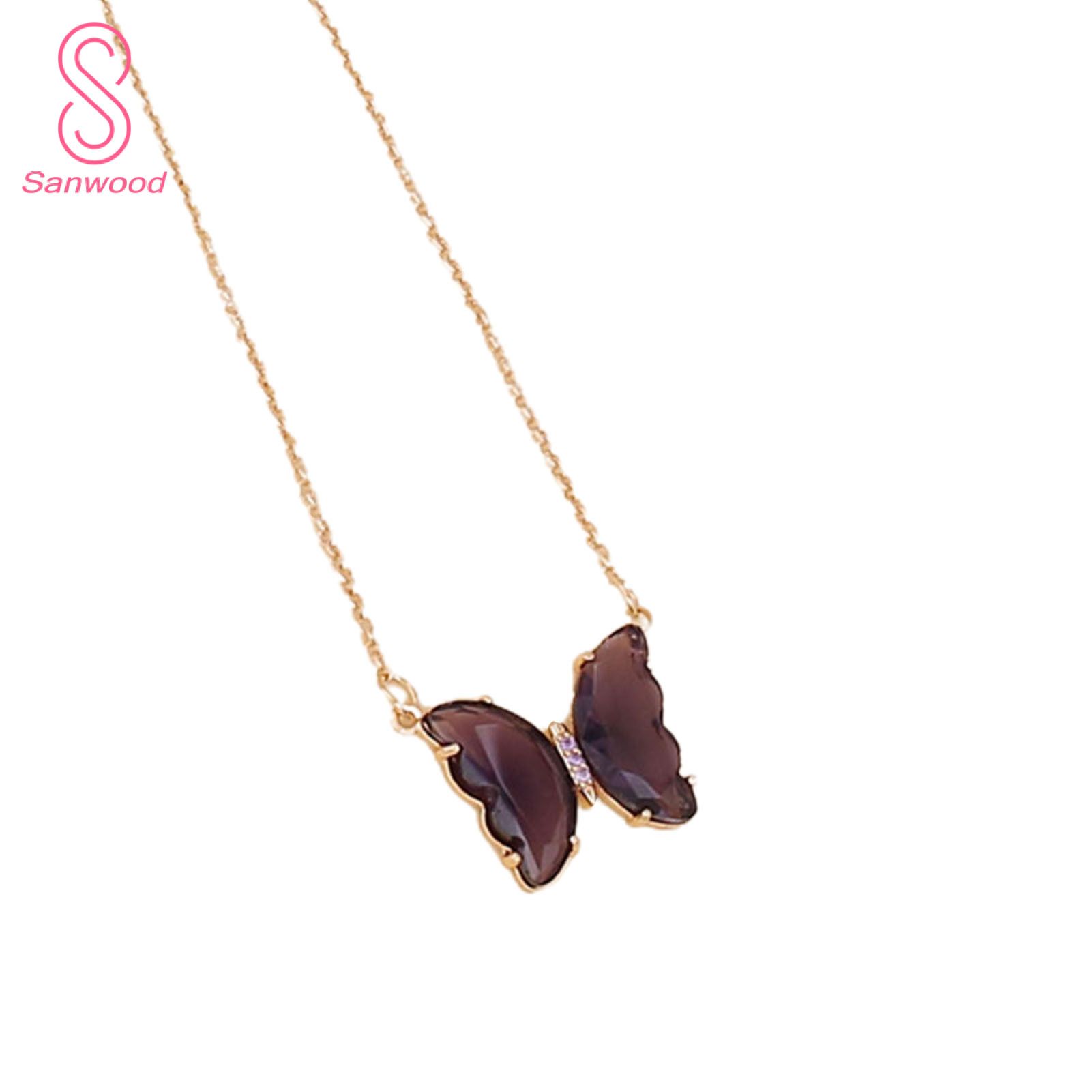 Female Necklace Wear Resistant Butterfly Pendant Clavicle Necklace