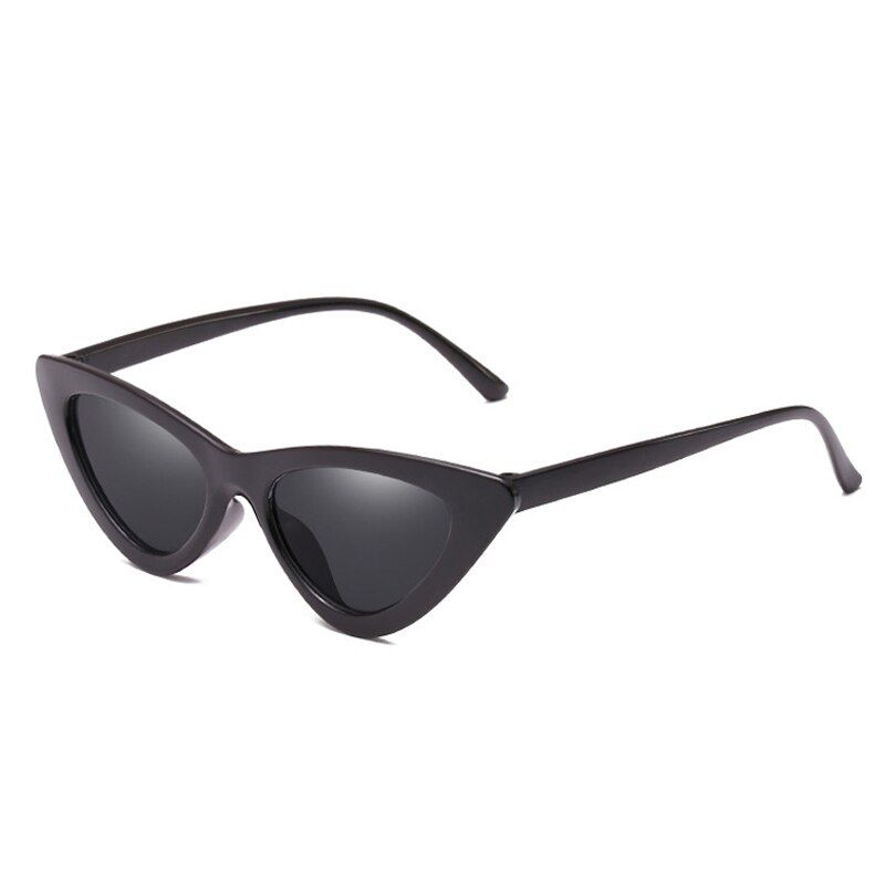 Black-BlackOEC CPO Black Vintage Cat Eye Sunglasses Women Fashion Gradient Small Frame Cat Eye Sun Glasses Female Brand Designer UV400 O49