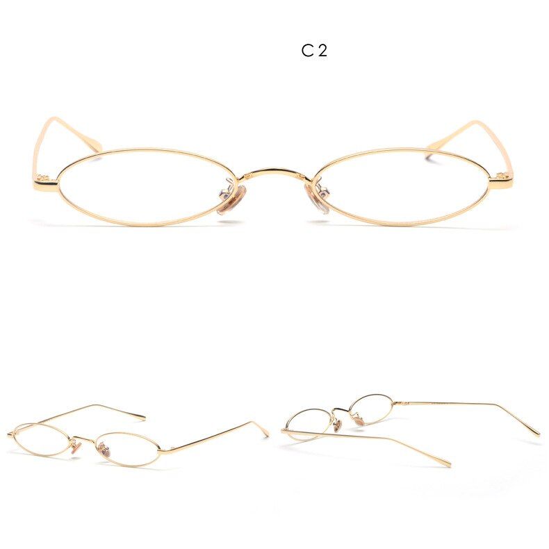 C2WHO CUTIE 2018 Red Small Oval Sunglasses 90S Men Women Brand Designer Fashion Pink Yellow Sun Glasses Vintage Retro Shades 512B