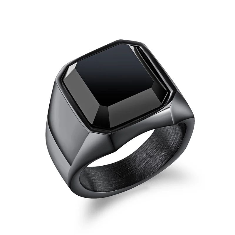 Stainless Steel Natural Mens Finger Ring